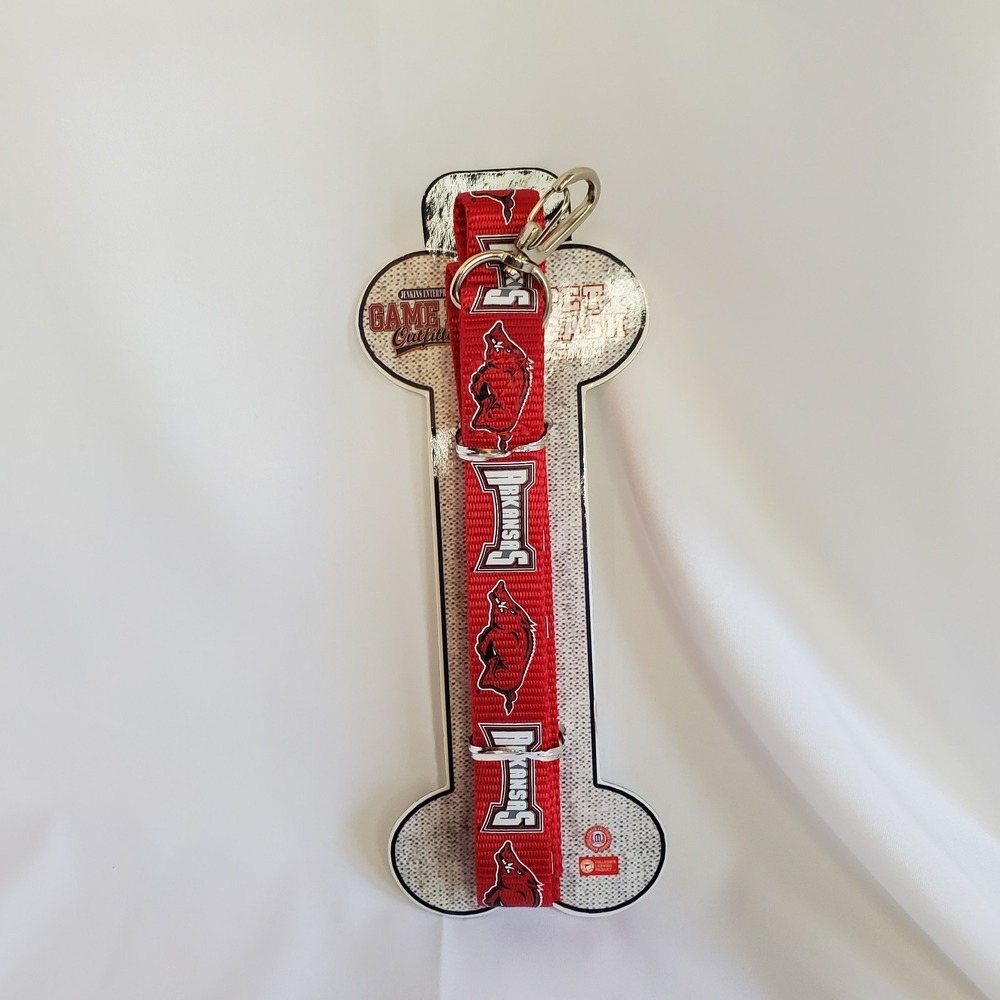 game day arkansas Dog leash razorbacks hogs Medium Length